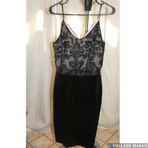 Xhilaration Black Lace and Velvet Midi Dress